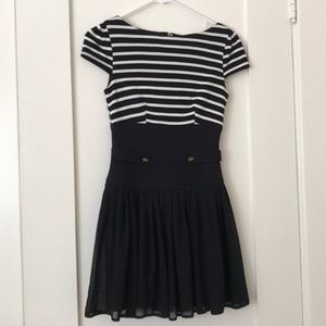 ASOS petite dress navy stripe